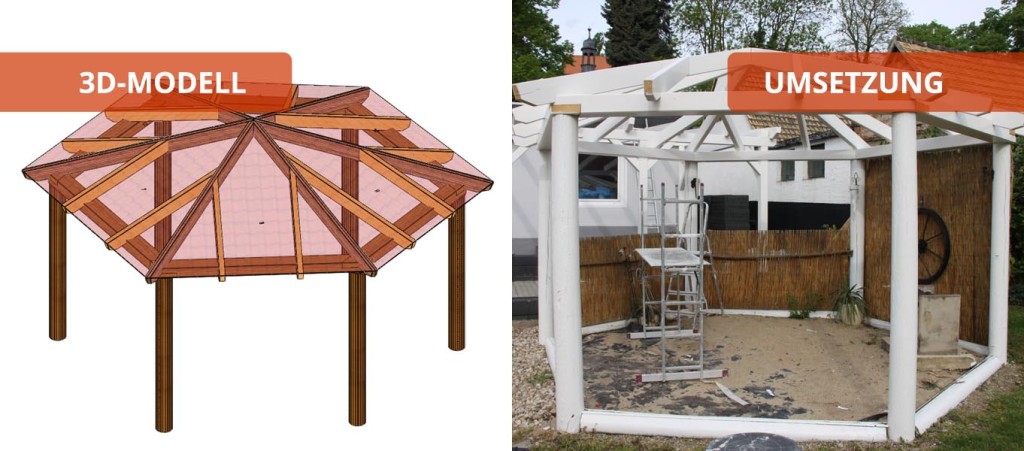 Pavillon Holzbausätze individuell und zum selber aufbauen